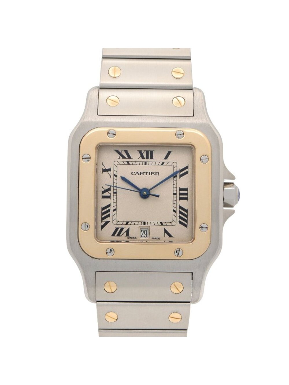 Cartier Watch Santos Galbee LM Silver 18k Stainless Steel